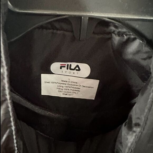 Fila Sport Woman's Black Puffer Jacket Size Large - Picture 6 of 9
